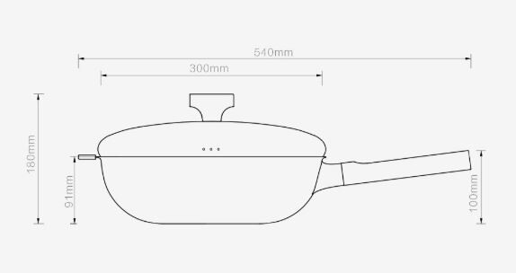 Сковорода Xiaomi Circling Kitchen Uncoated Fine Iron Stainless Wok (Black/Черный) - 2