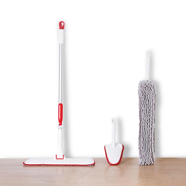 Набор для уборки Yi Jie Yi Scratch Clean Scraper Mop Set (White/Red) - 5
