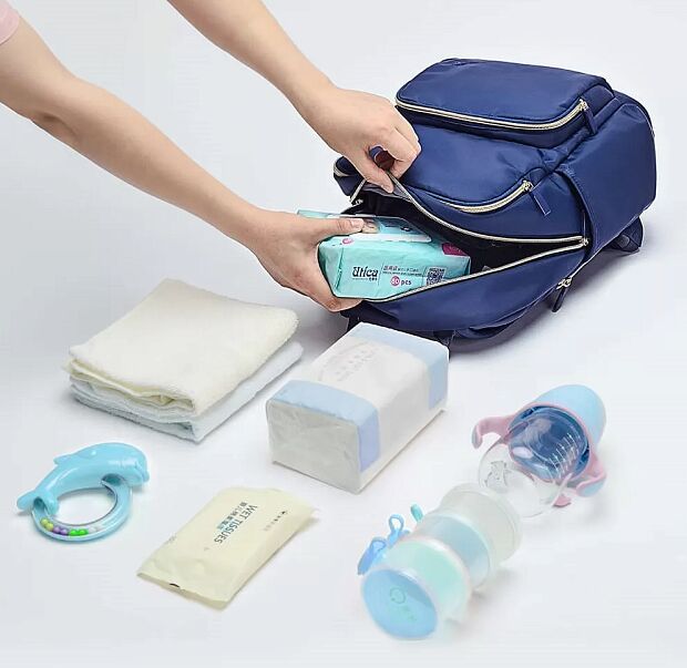 Xiaomi Yang Multifunctional Fashion Mummy Bag (Blue) - 4