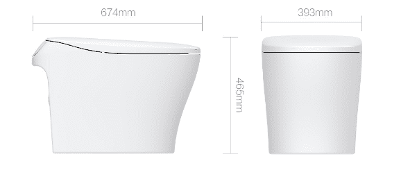 Умный унитаз Xiaomi Whale Spout Wash Integrated Smart Toilet Pure 305mm (White/Белый) - 2